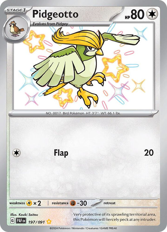 Pokemon Pidgeotto 197/91 Paldean Fates