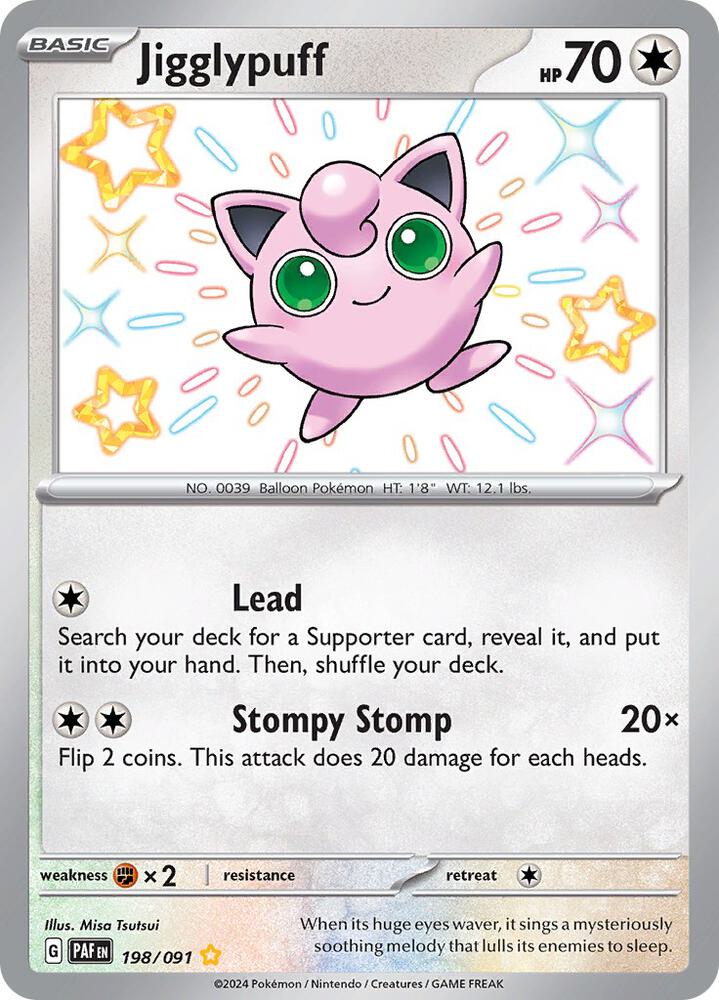 Pokemon Jigglypuff 198/91 Paldean Fates