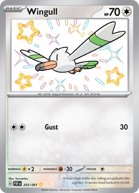 Pokemon Wingull 203/91 Paldean Fates