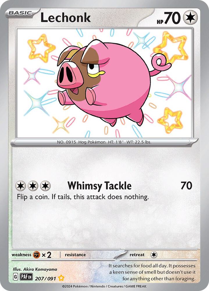 Pokemon Lechonk 207/91 Paldean Fates