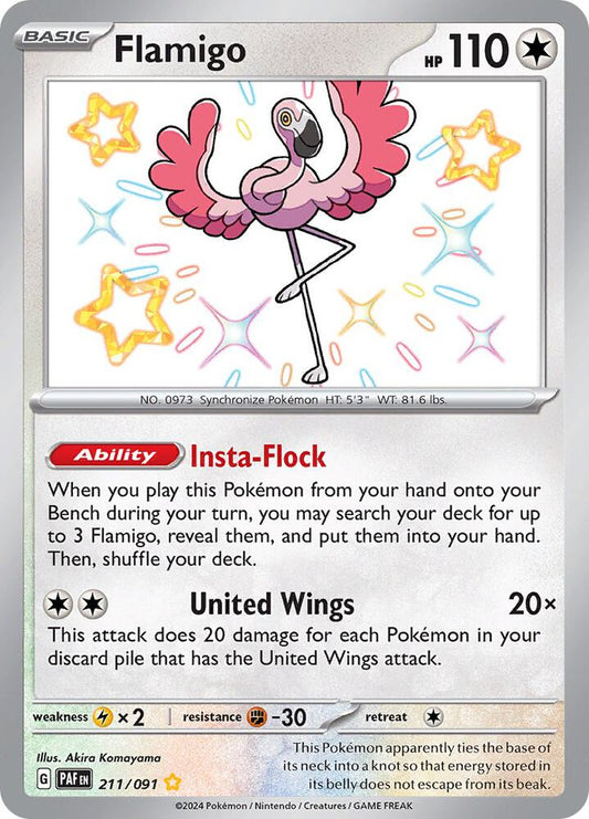 Pokemon Flamigo 211/91 Paldean Fates