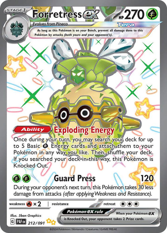 Pokemon Forretress ex 212/91 Paldean Fates