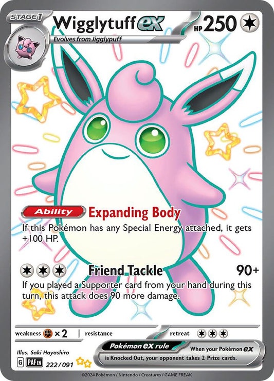 Pokemon Wigglytuff ex 222/91 Paldean Fates