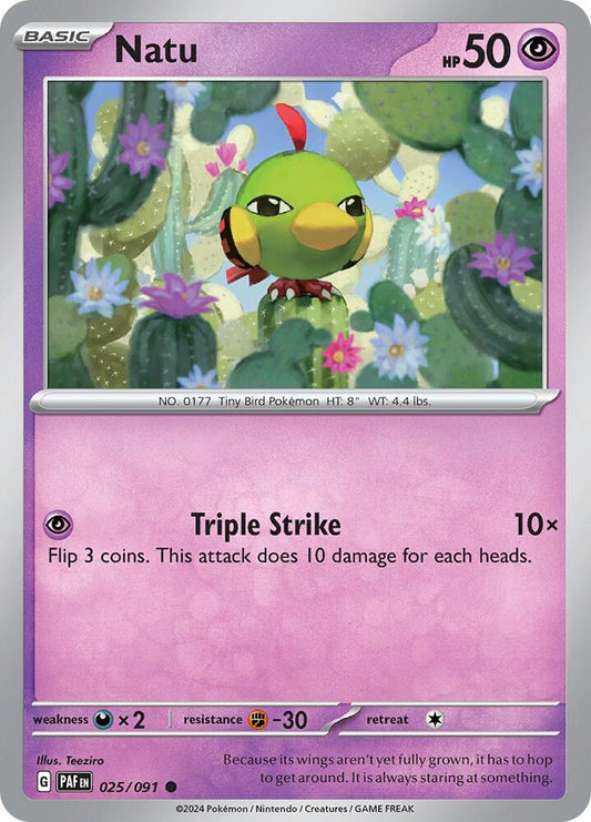 Pokemon Natu 25/91 Paldean Fates