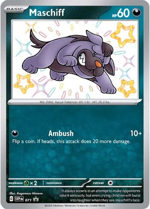 Pokemon Maschiff 71 SVP Black Star Promos