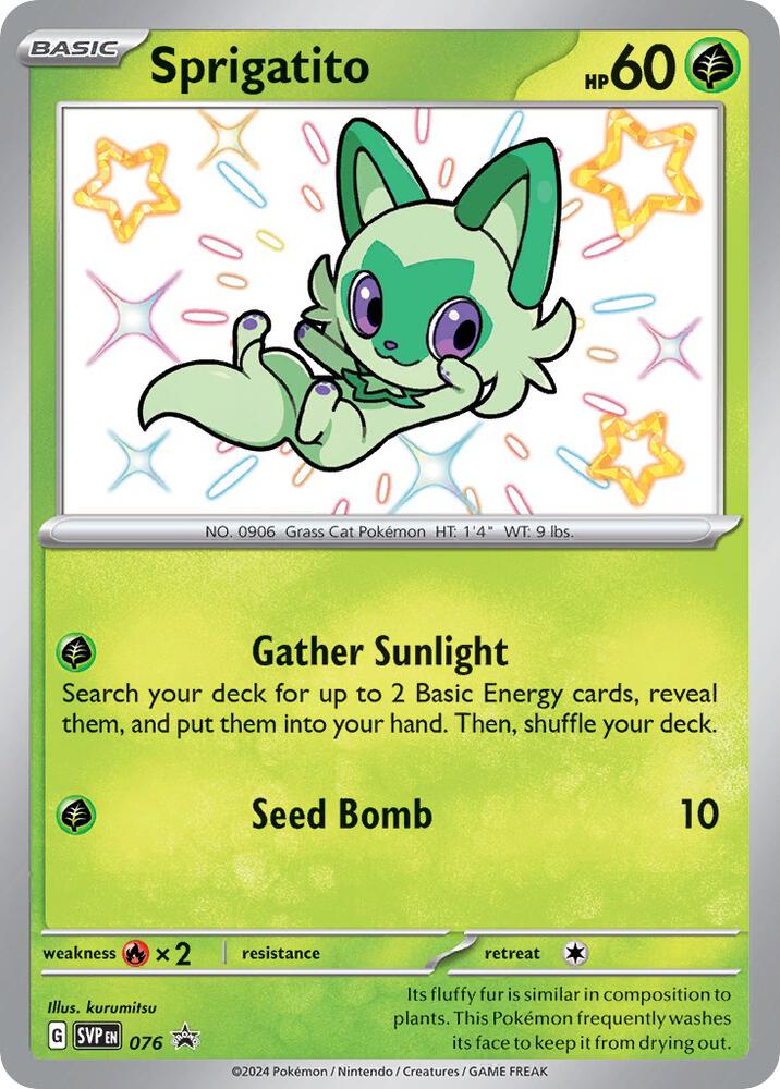 Pokemon Sprigatito 76 SVP Black Star Promos