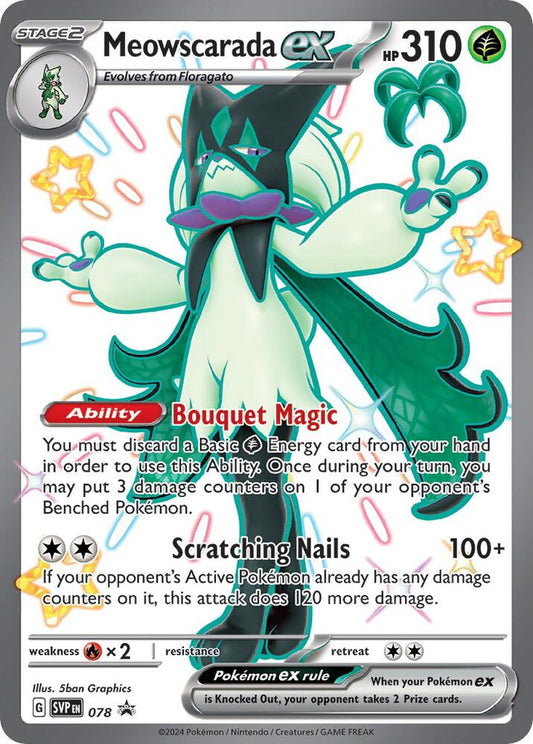 Pokemon Meowscarada ex 78 SVP Black Star Promos