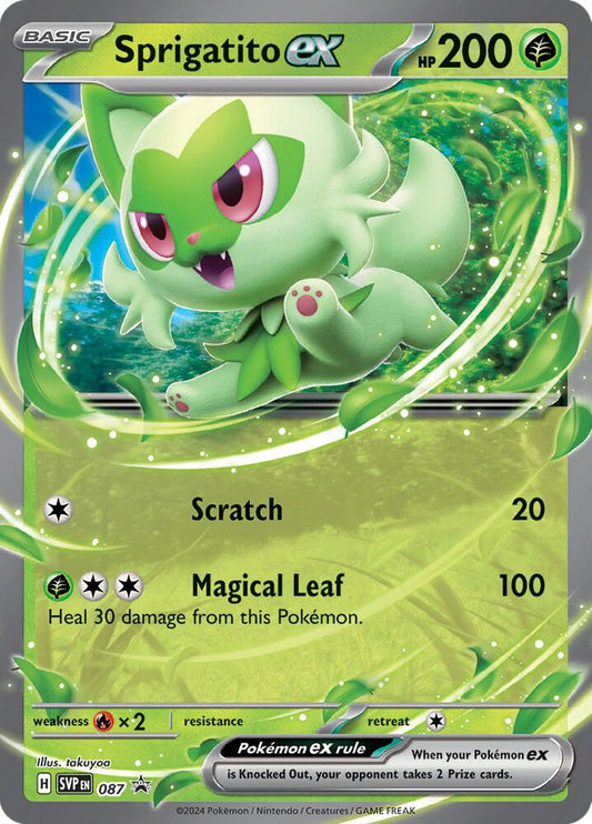 Pokemon Sprigatito ex 87 SVP Black Star Promos