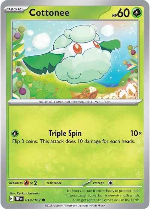 Pokemon Cottonee 14/162 Temporal Forces