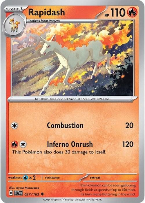 Pokemon Rapidash 27/162 Temporal Forces