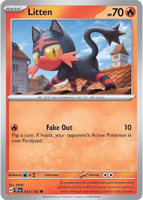 Pokemon Litten 32/162 Temporal Forces
