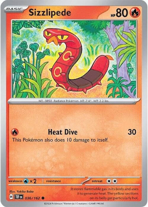 Pokemon Sizzlipede 36/162 Temporal Forces
