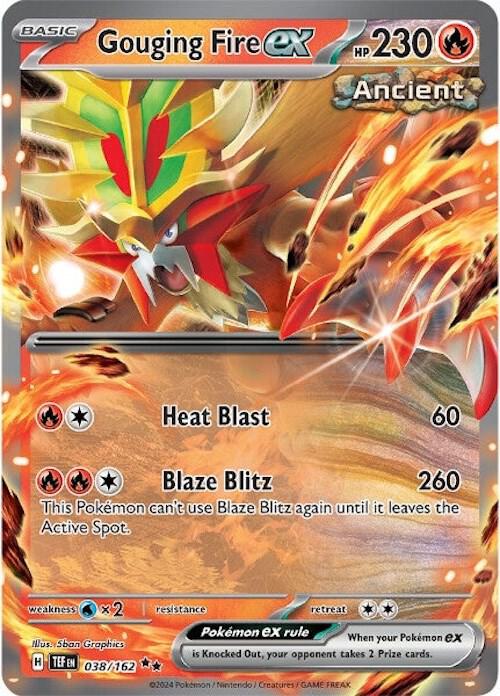 Pokemon Gouging Fire ex 38/162 Temporal Forces