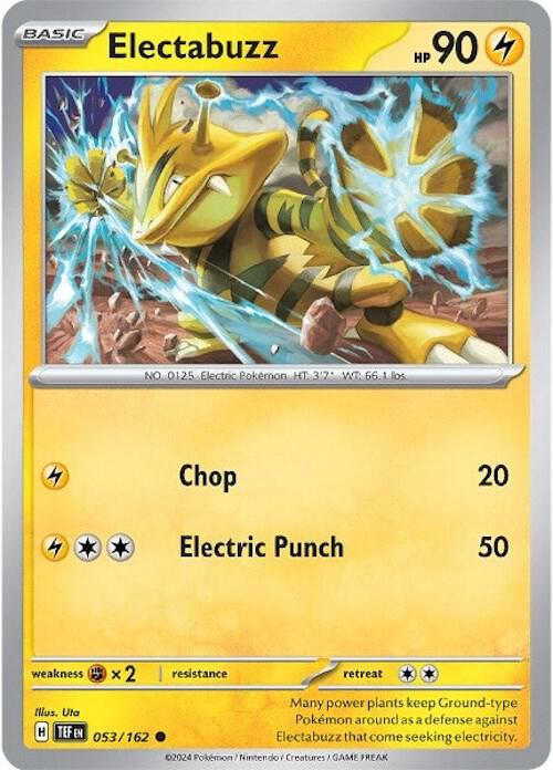 Pokemon Electabuzz 53/162 Temporal Forces