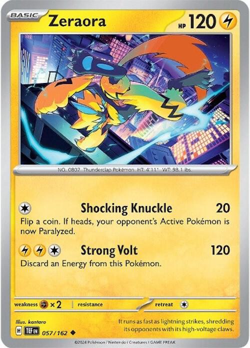 Pokemon Zeraora 57/162 Temporal Forces