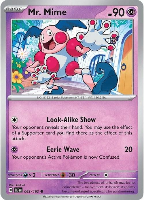 Pokemon Mr. Mime 63/162 Temporal Forces
