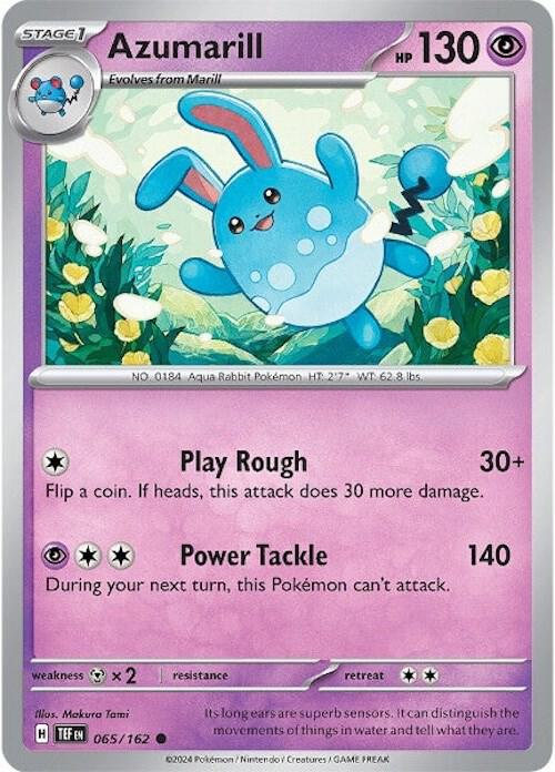 Pokemon Azumarill 65/162 Temporal Forces