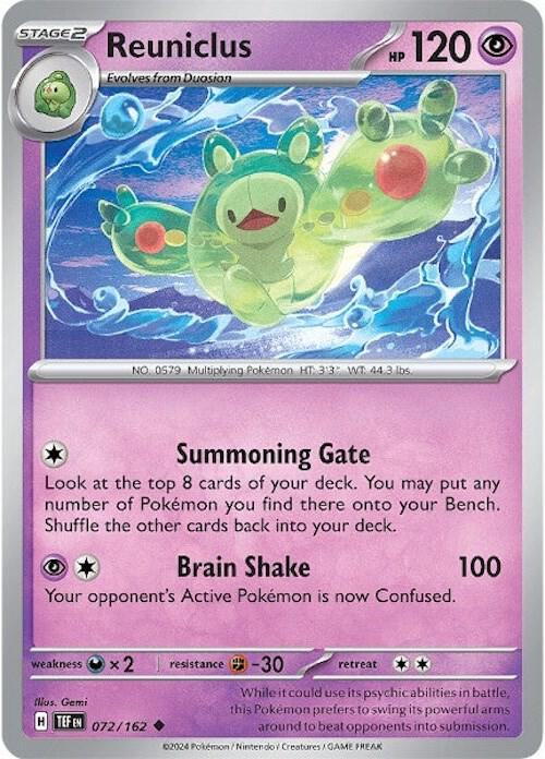 Pokemon Reuniclus 72/162 Temporal Forces