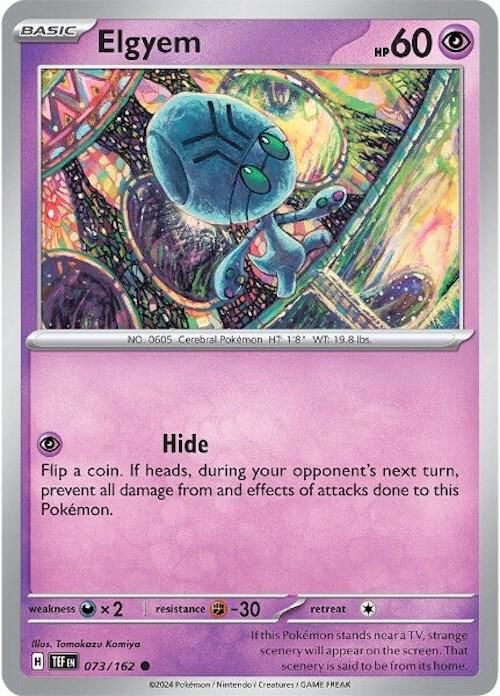 Pokemon Elgyem 73/162 Temporal Forces