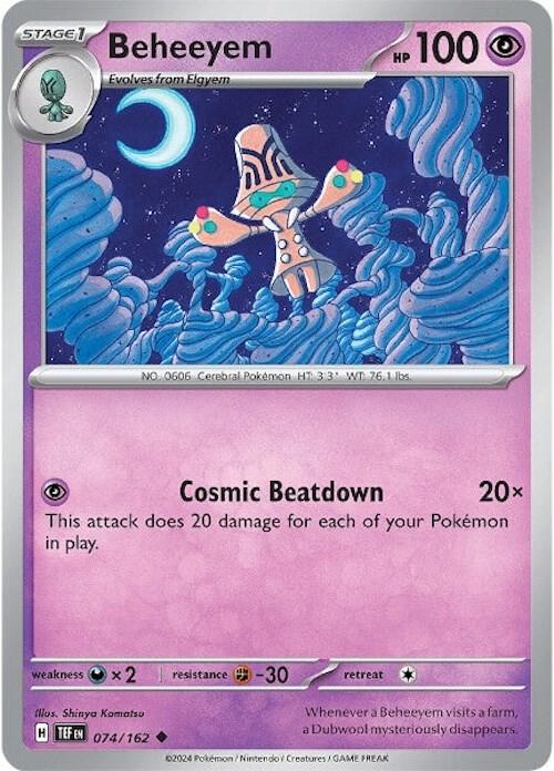 Pokemon Beheeyem 74/162 Temporal Forces