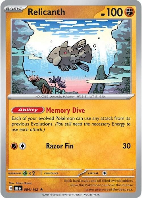 Pokemon Relicanth 84/162 Temporal Forces