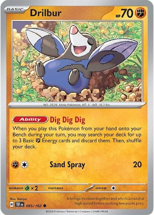 Pokemon Drilbur 85/162 Temporal Forces