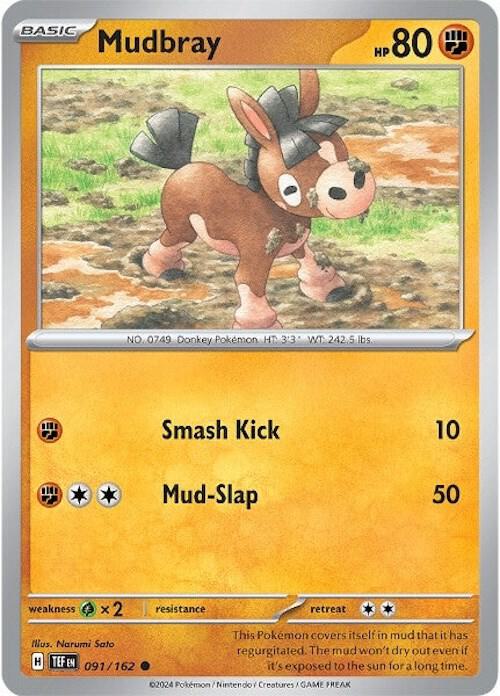 Pokemon Mudbray 91/162 Temporal Forces