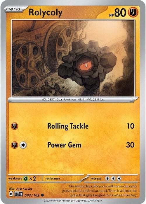 Pokemon Rolycoly 93/162 Temporal Forces