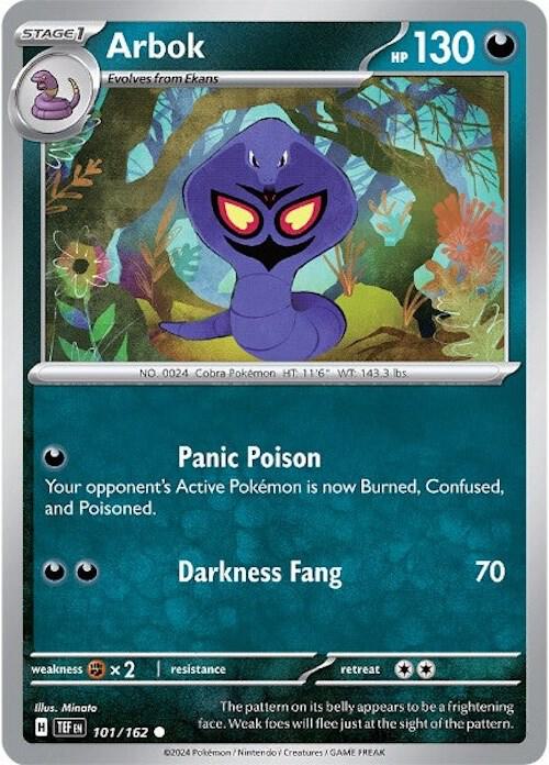 Pokemon Arbok 101/162 Temporal Forces