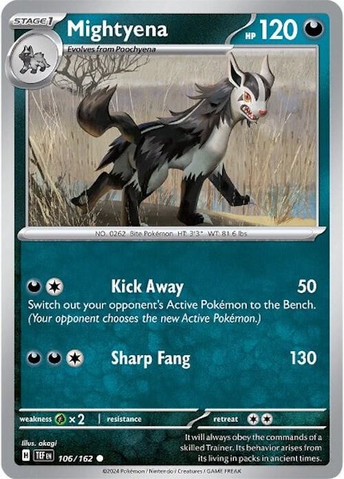 Pokemon Mightyena 106/162 Temporal Forces