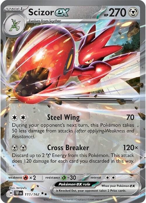 Pokemon Scizor ex 111/162 Temporal Forces