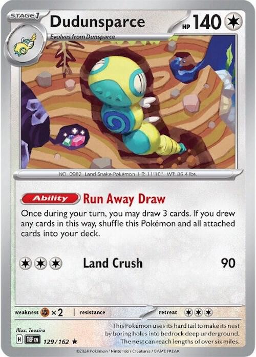 Pokemon Dudunsparce 129/162 Temporal Forces