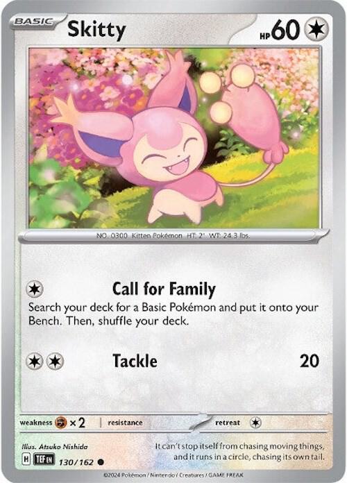 Pokemon Skitty 130/162 Temporal Forces