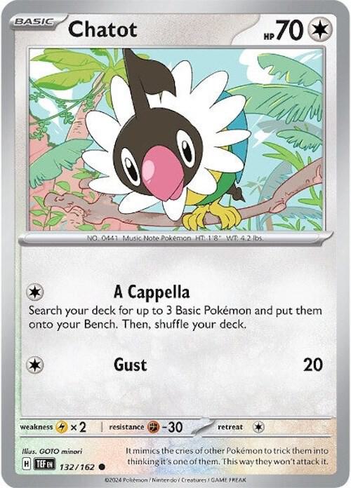Pokemon Chatot 132/162 Temporal Forces