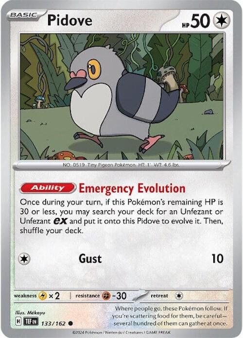 Pokemon Pidove 133/162 Temporal Forces