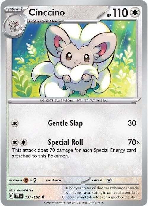 Pokemon Cinccino 137/162 Temporal Forces