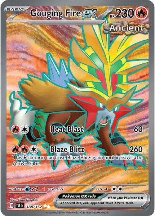 Pokemon Gouging Fire ex 188/162 Temporal Forces