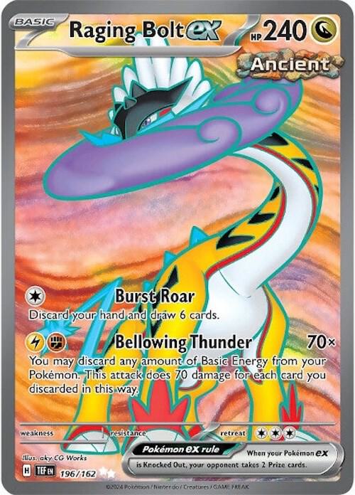 Pokemon Raging Bolt ex 196/162 Temporal Forces