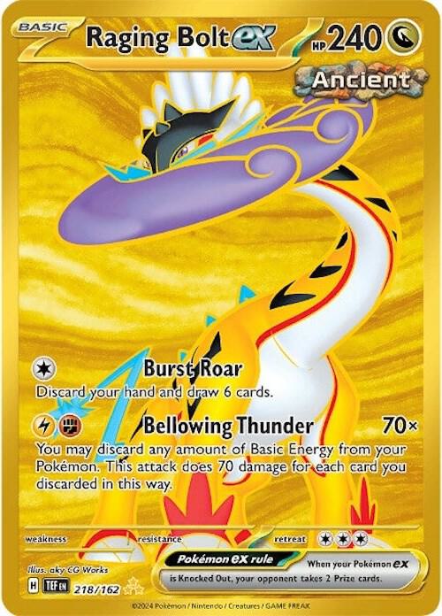 Pokemon Raging Bolt ex 218/162 Temporal Forces