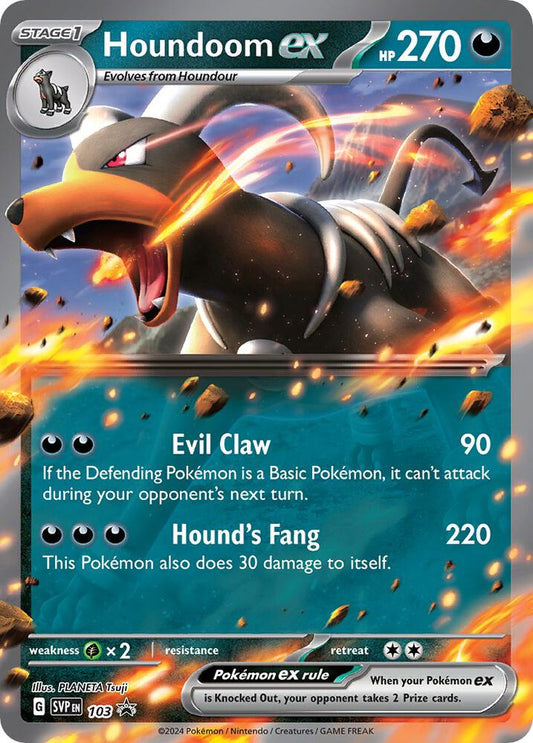 Pokemon Houndoom ex 103 SVP Black Star Promos