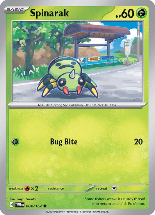 Pokemon Spinarak 4/167 Twilight Masquerade
