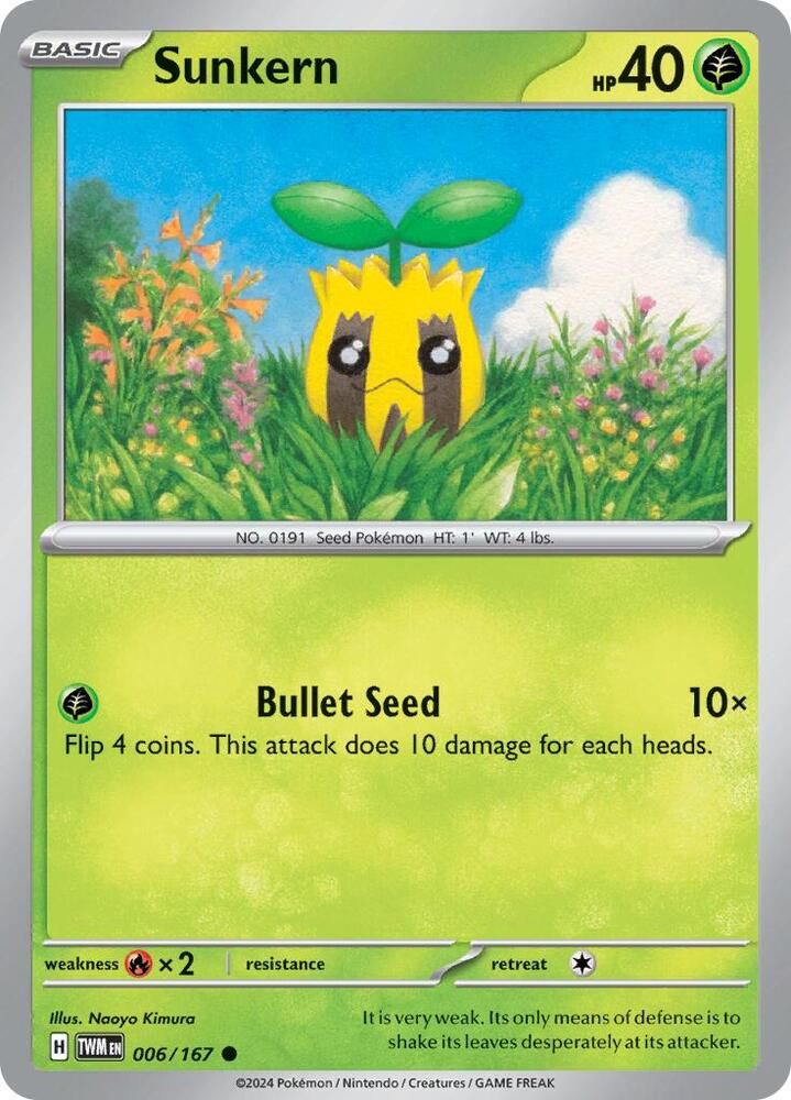 Pokemon Sunkern 6/167 Twilight Masquerade