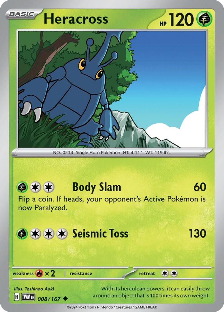 Pokemon Heracross 8/167 Twilight Masquerade