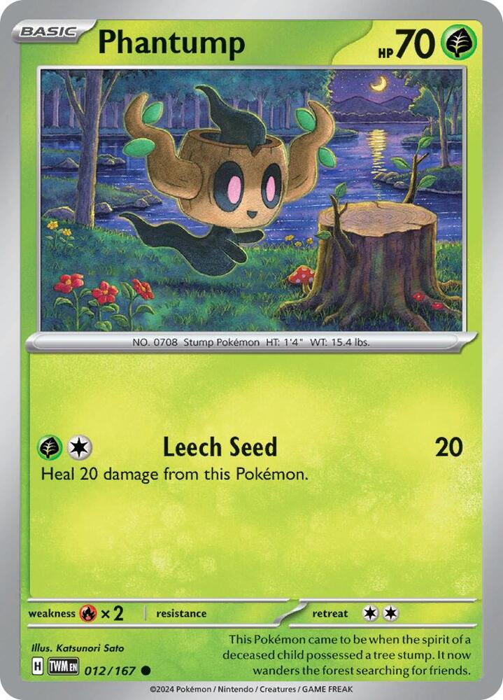 Pokemon Phantump 12/167 Twilight Masquerade