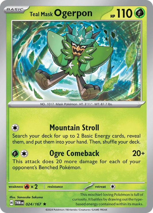 Pokemon Teal Mask Ogerpon 24/167 Twilight Masquerade