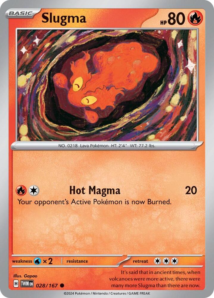 Pokemon Slugma 28/167 Twilight Masquerade