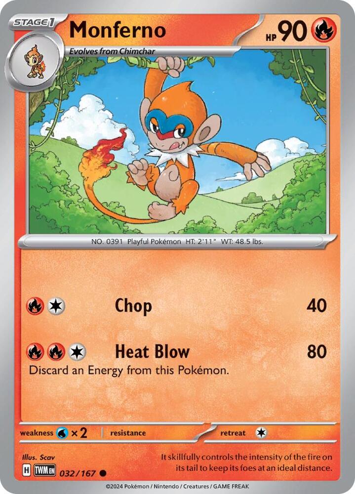 Pokemon Monferno 32/167 Twilight Masquerade