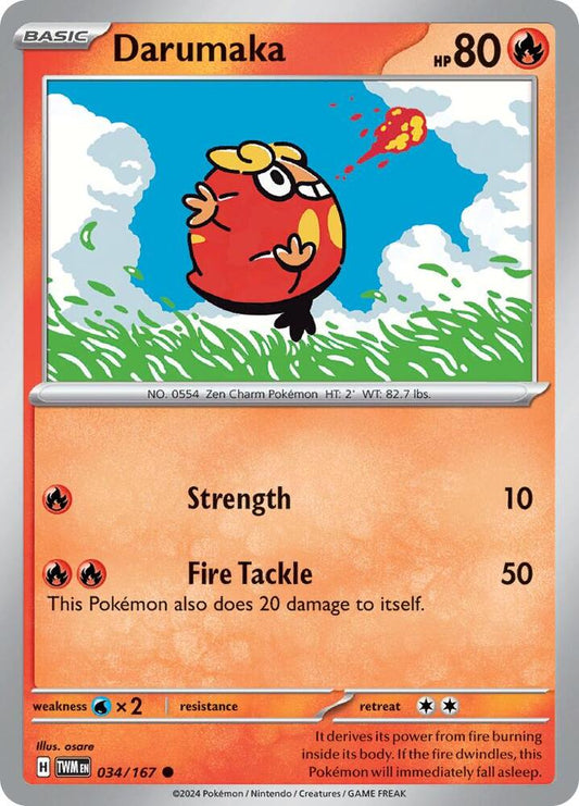 Pokemon Darumaka 34/167 Twilight Masquerade