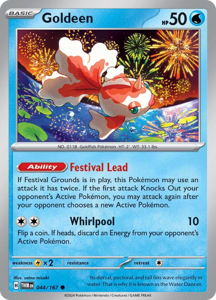 Pokemon Goldeen 44/167 Twilight Masquerade