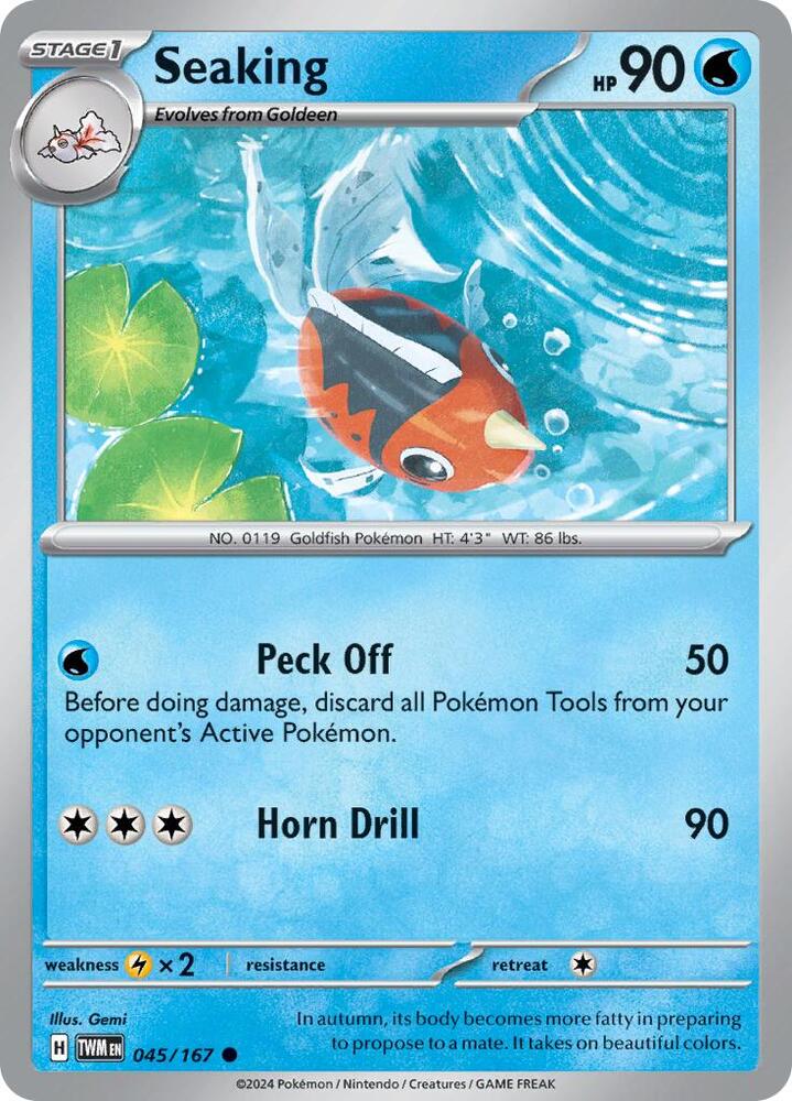 Pokemon Seaking 45/167 Twilight Masquerade
